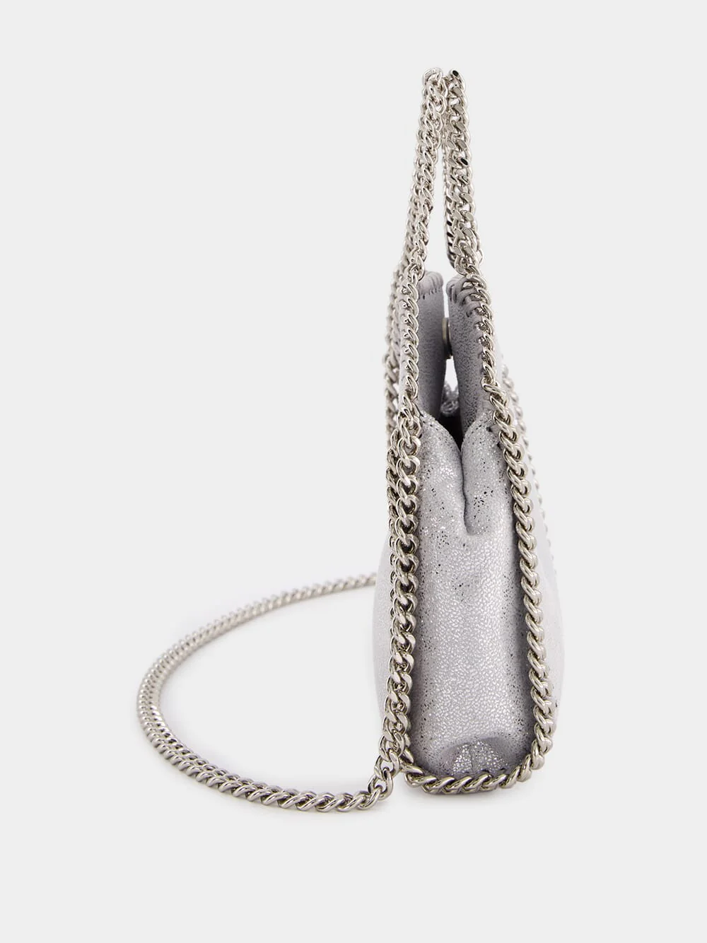 Silver Tiny Falabella Tote Bag - Image 3