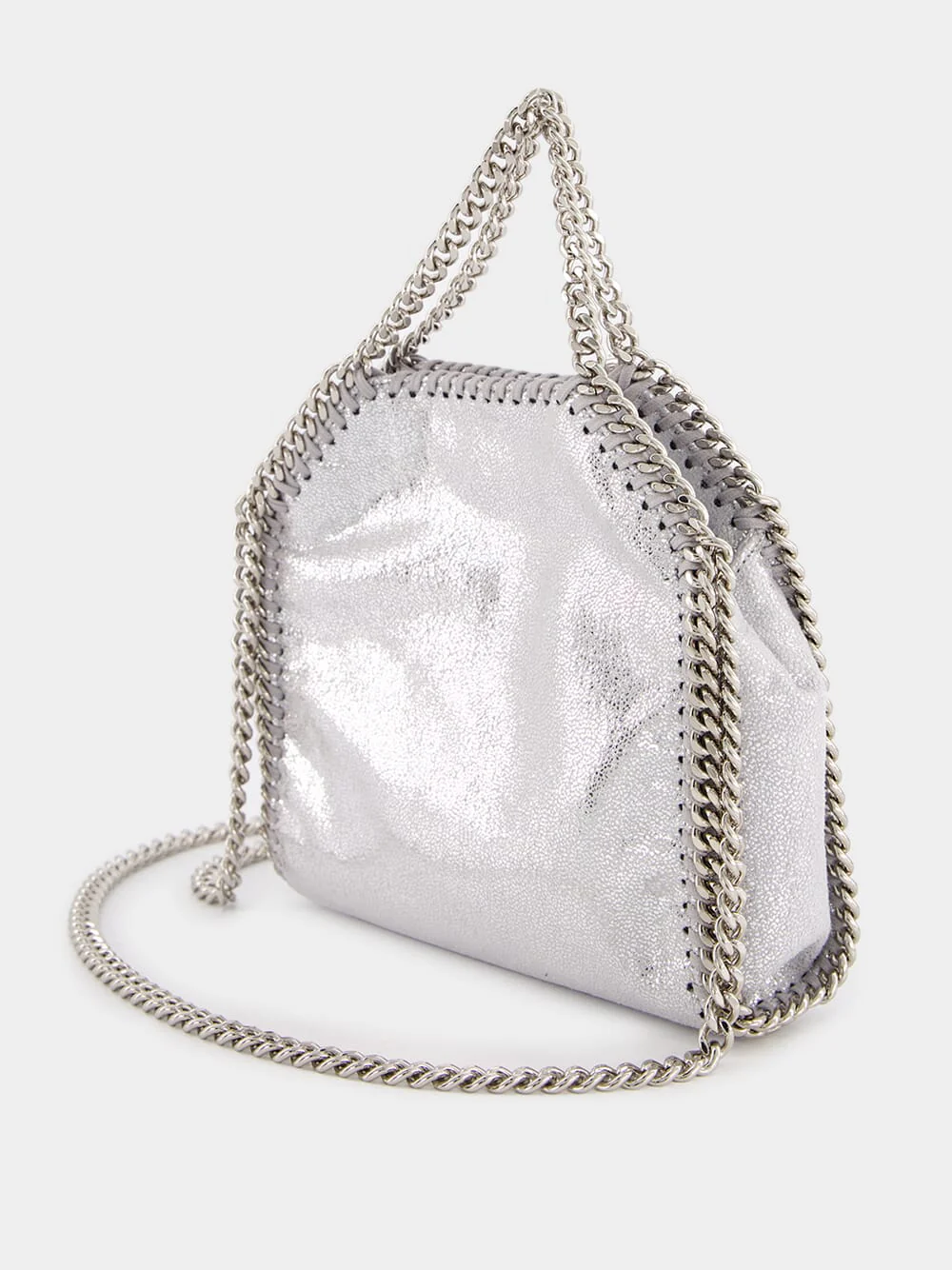 Silver Tiny Falabella Tote Bag - Image 4