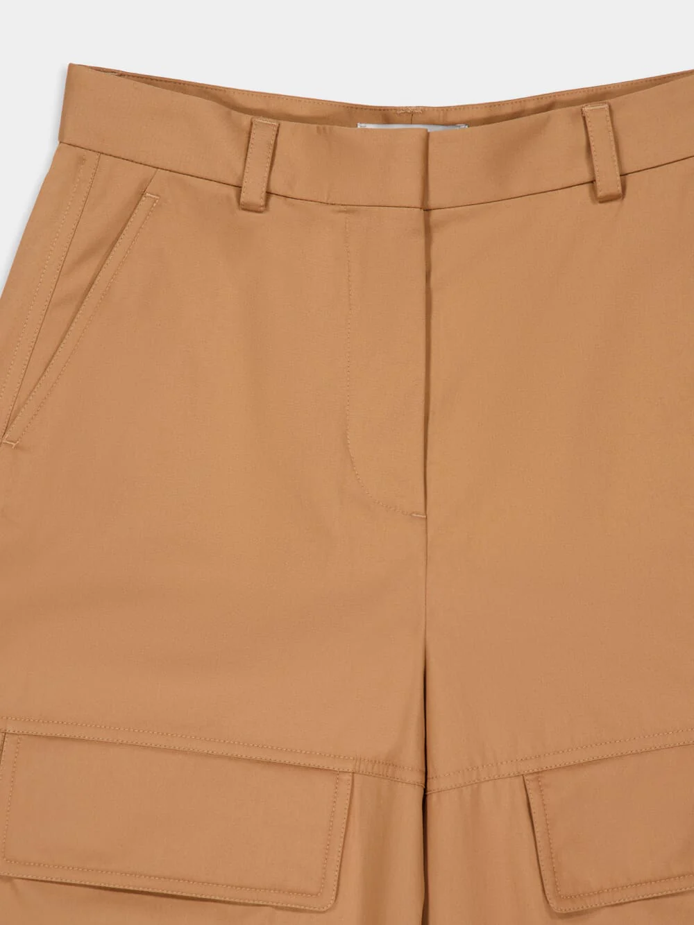 Tan Organic Cotton Cargo Trousers - Image 5