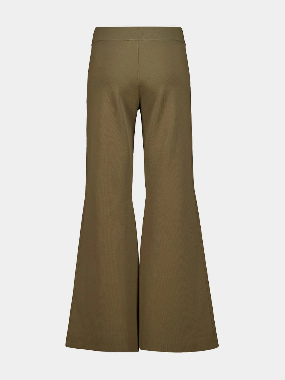 Brown Compact Knit Trousers - Image 3