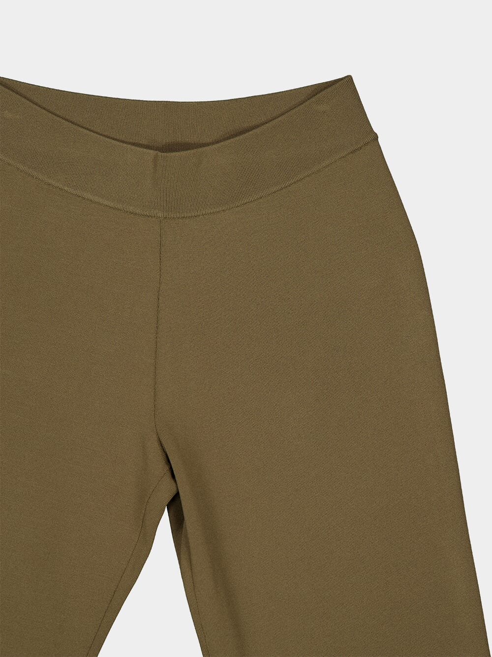 Brown Compact Knit Trousers - Image 5