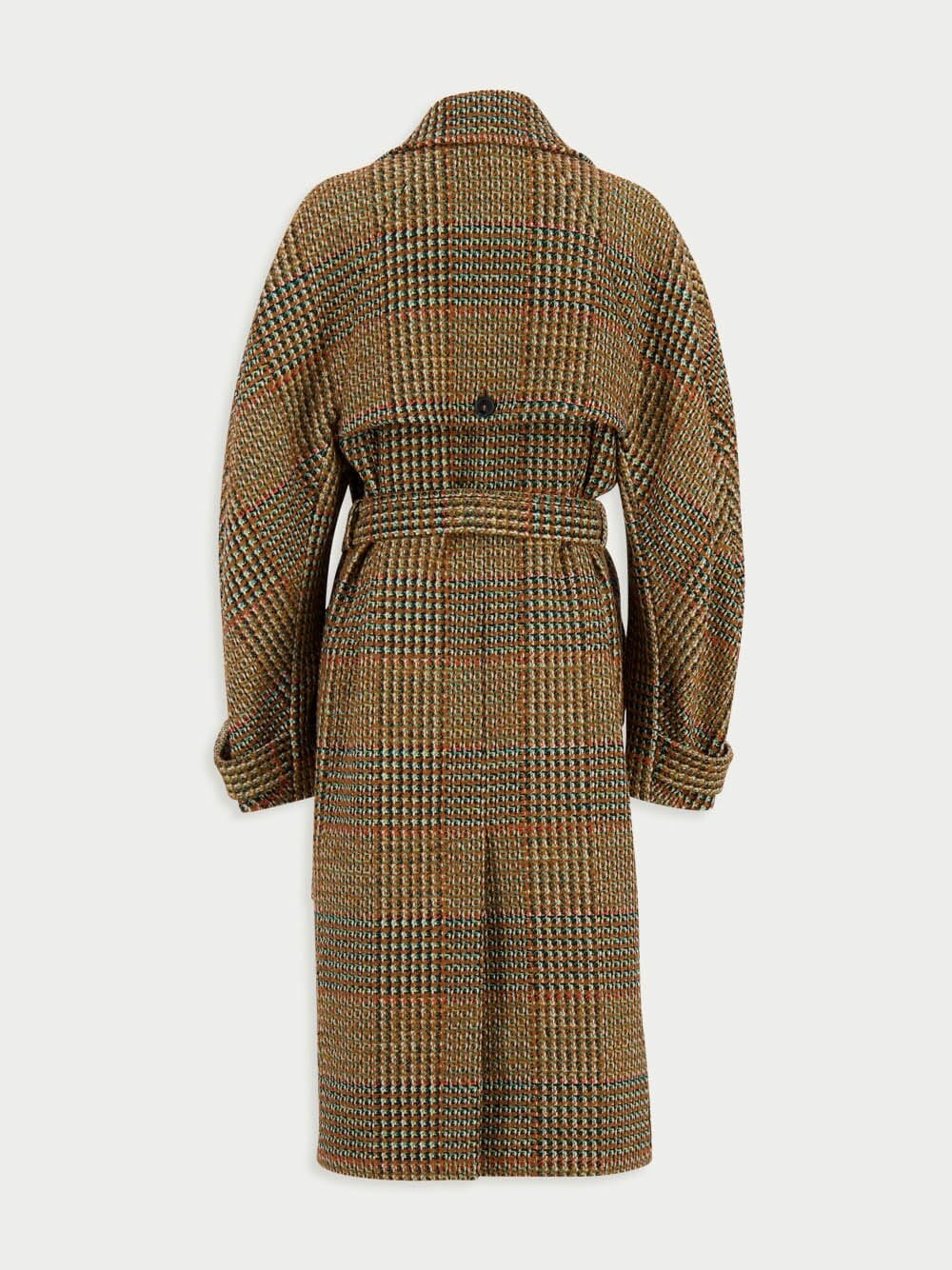 Tweed Belted Double-Breasted Coat - Image 3