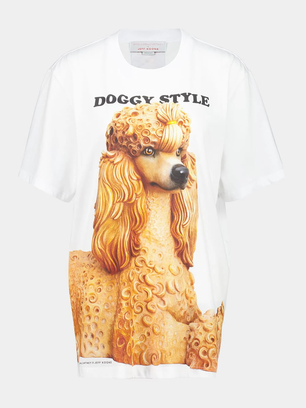White “Doggy Style” Jeff Koons Print T-Shirt