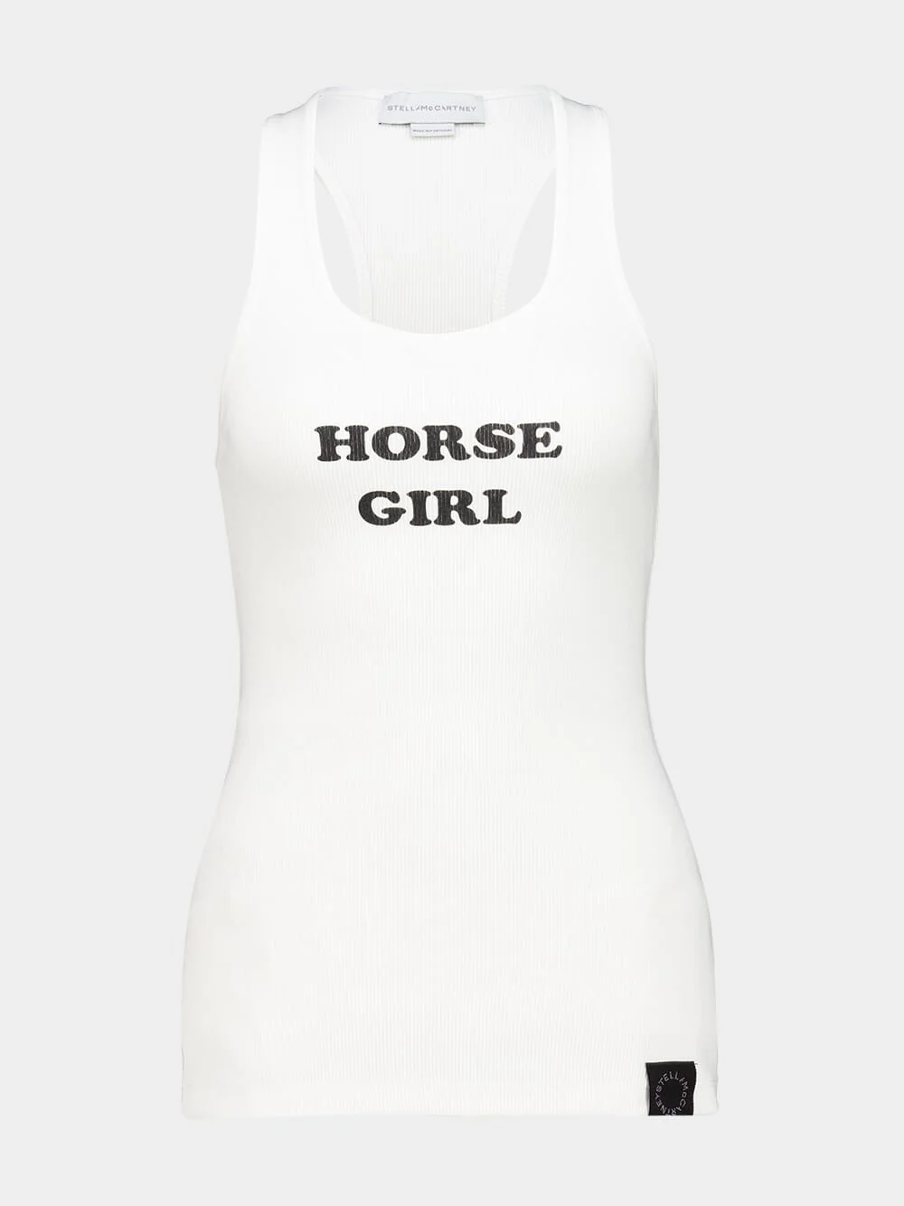 White Horse Girl Cotton Tank Top