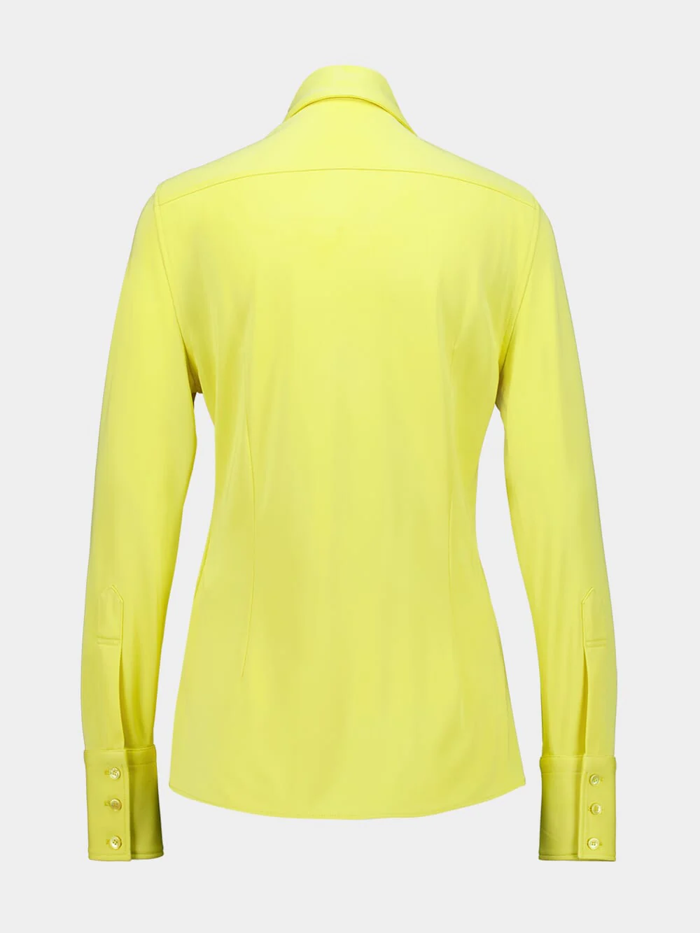 Yellow Long-Sleeve Crepe Shirt - Image 2