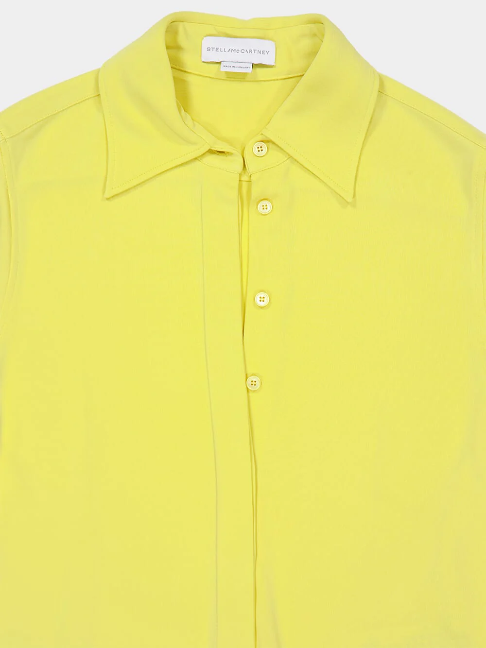 Yellow Long-Sleeve Crepe Shirt - Image 3