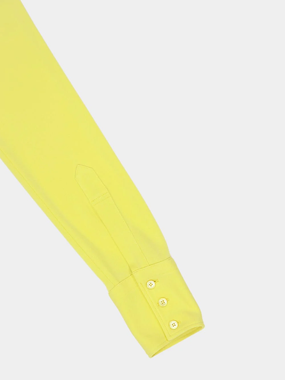 Yellow Long-Sleeve Crepe Shirt - Image 4