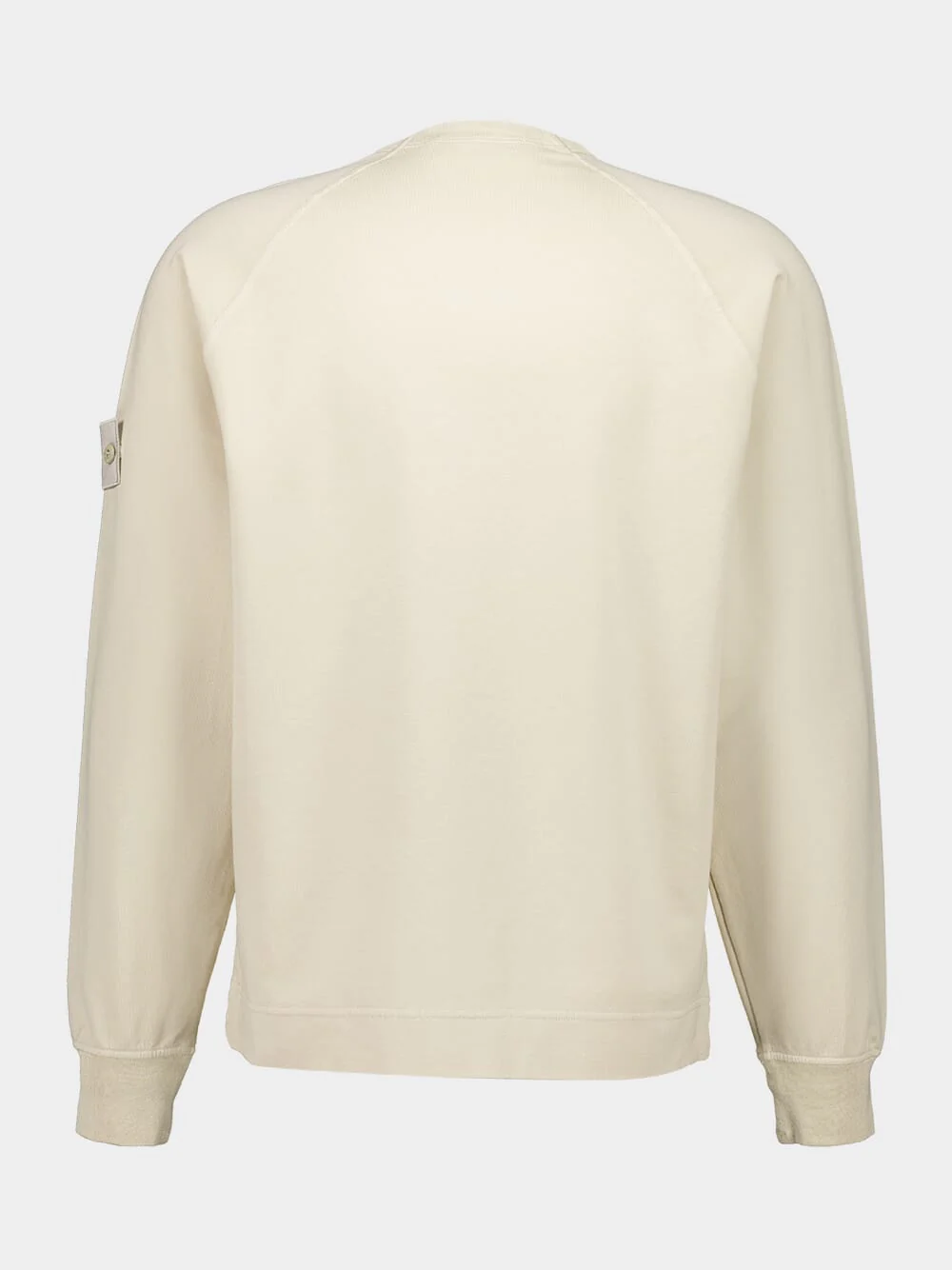 Beige Ghost Cotton Crew Neck Sweatshirt - Image 2