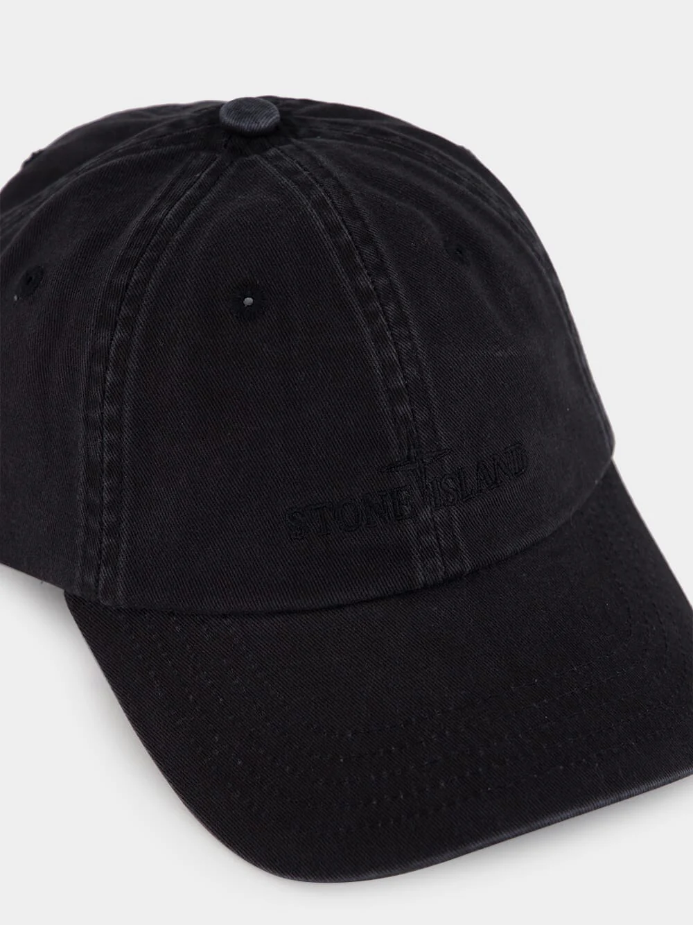 Black Brushed Cotton Baseball Cap - Image 3