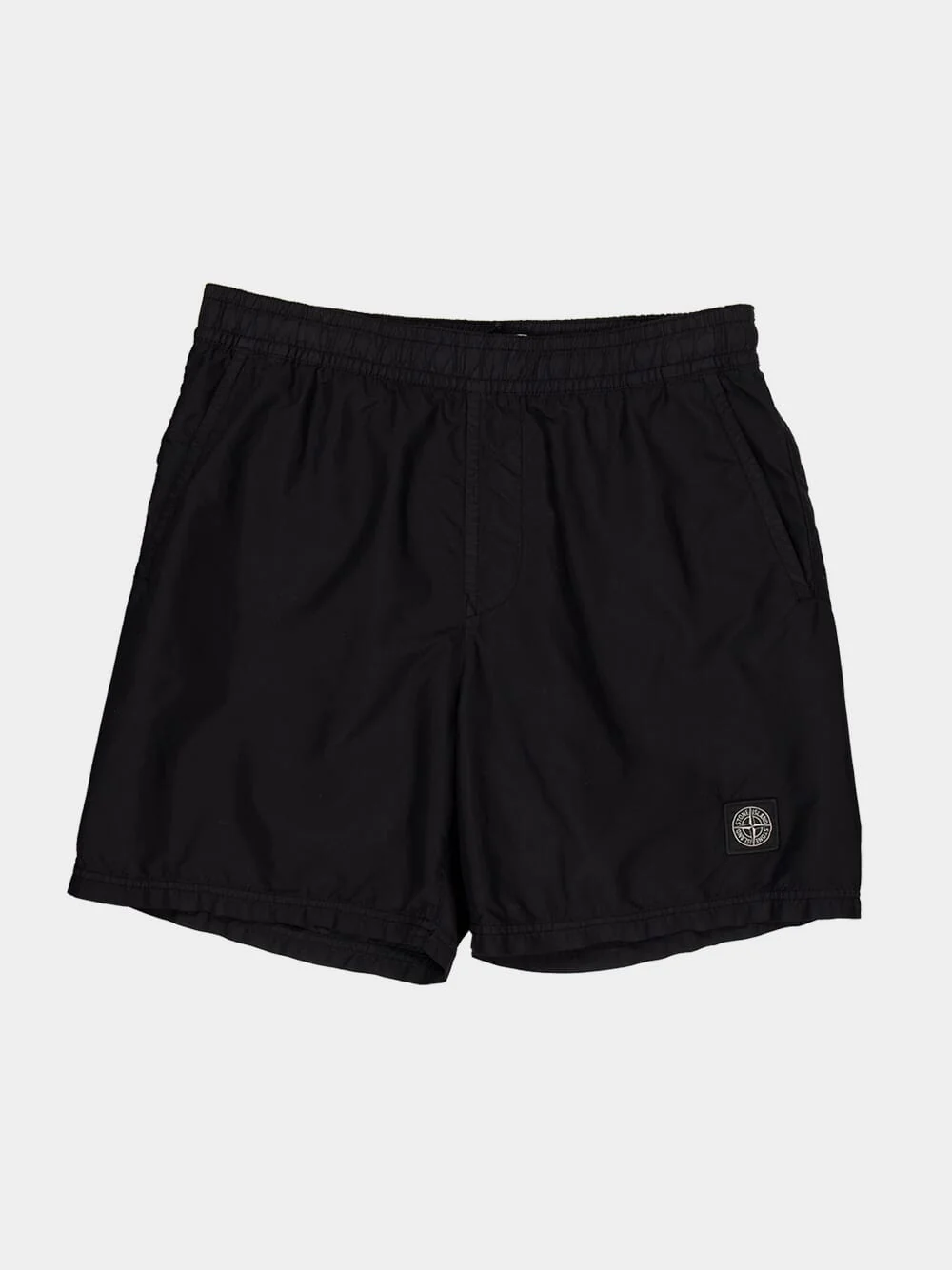 Black Brushed Nylon Swim Trunks - Image 4