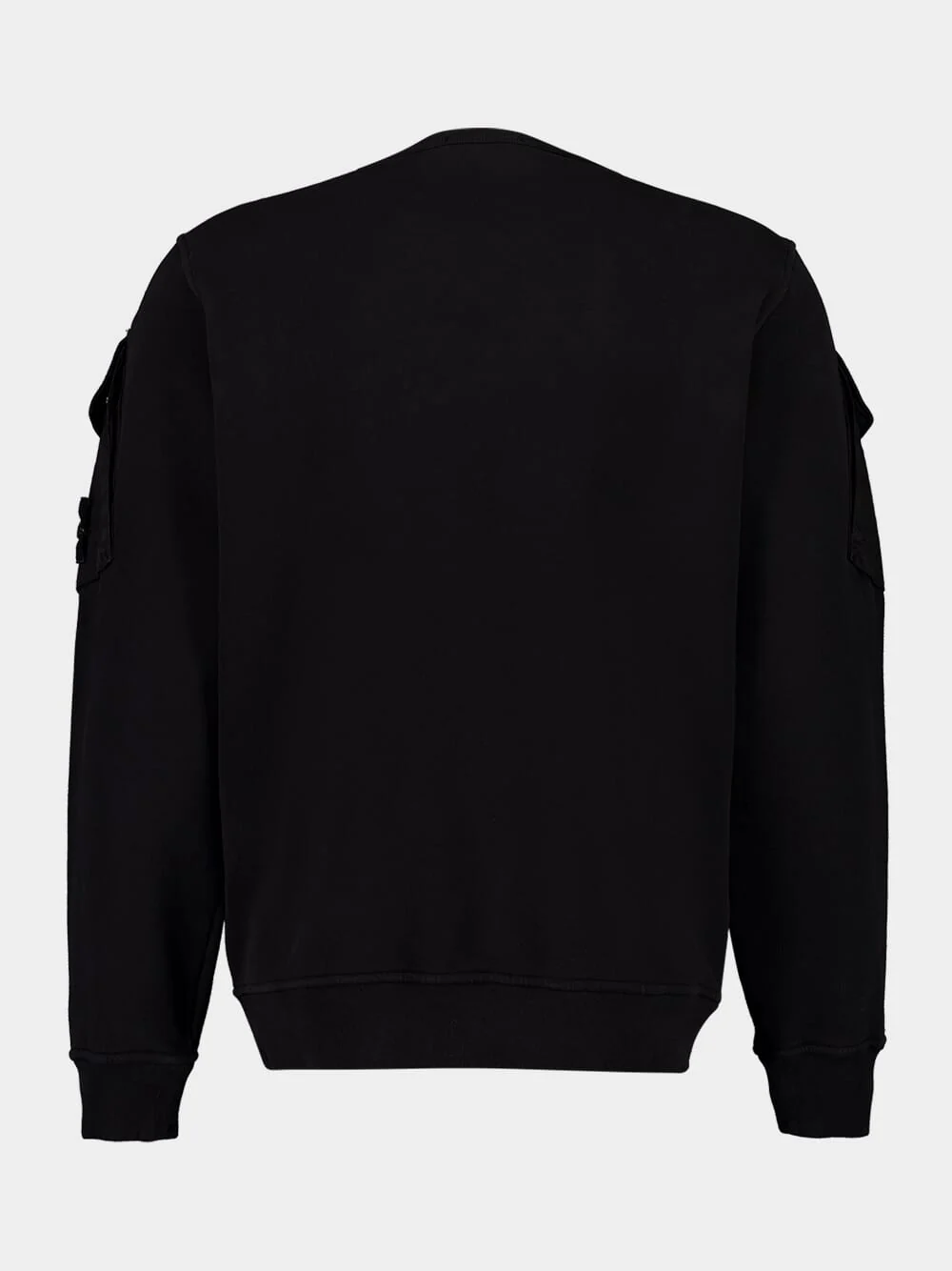 Black Brushed Organic Cotton Sweatshirt - Image 4