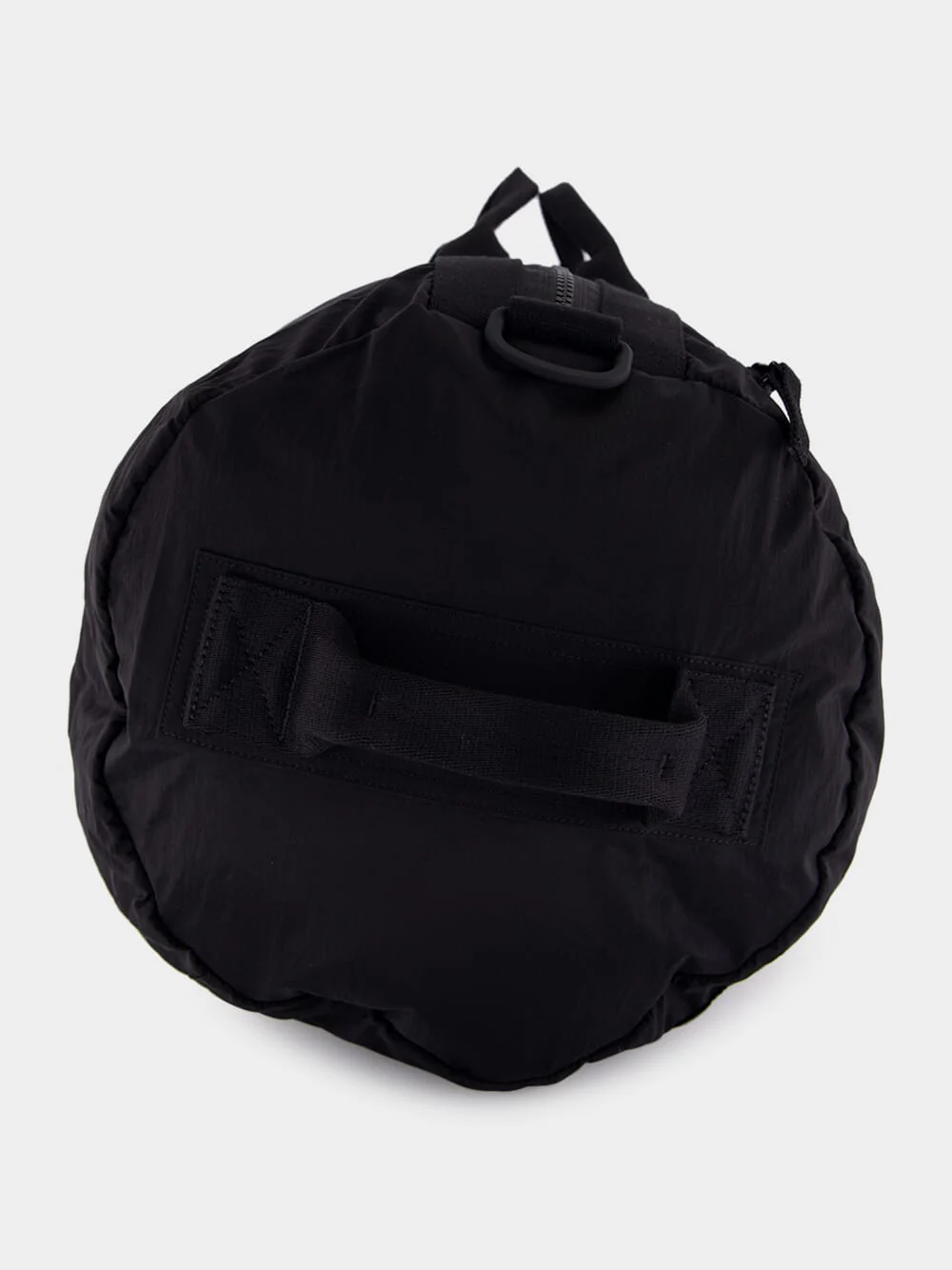 Black Coated Nylon Duffle Bag with Logo Patch - Image 5