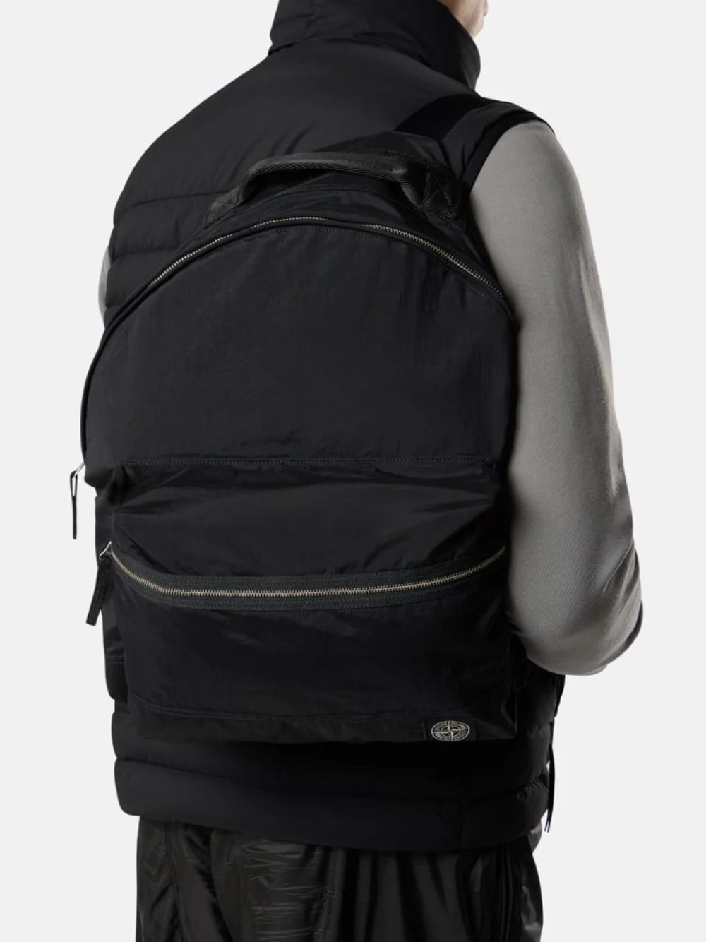 Black Coated Nylon Metal ECONYL® Backpack