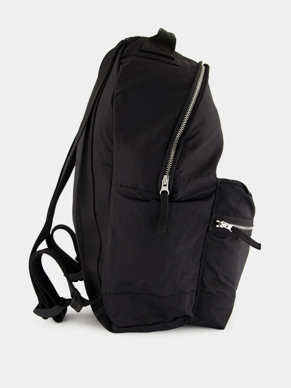 Black Coated Nylon Metal ECONYL® Backpack - Image 5