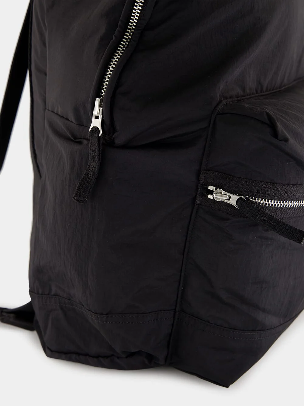 Black Coated Nylon Metal ECONYL® Backpack - Image 7