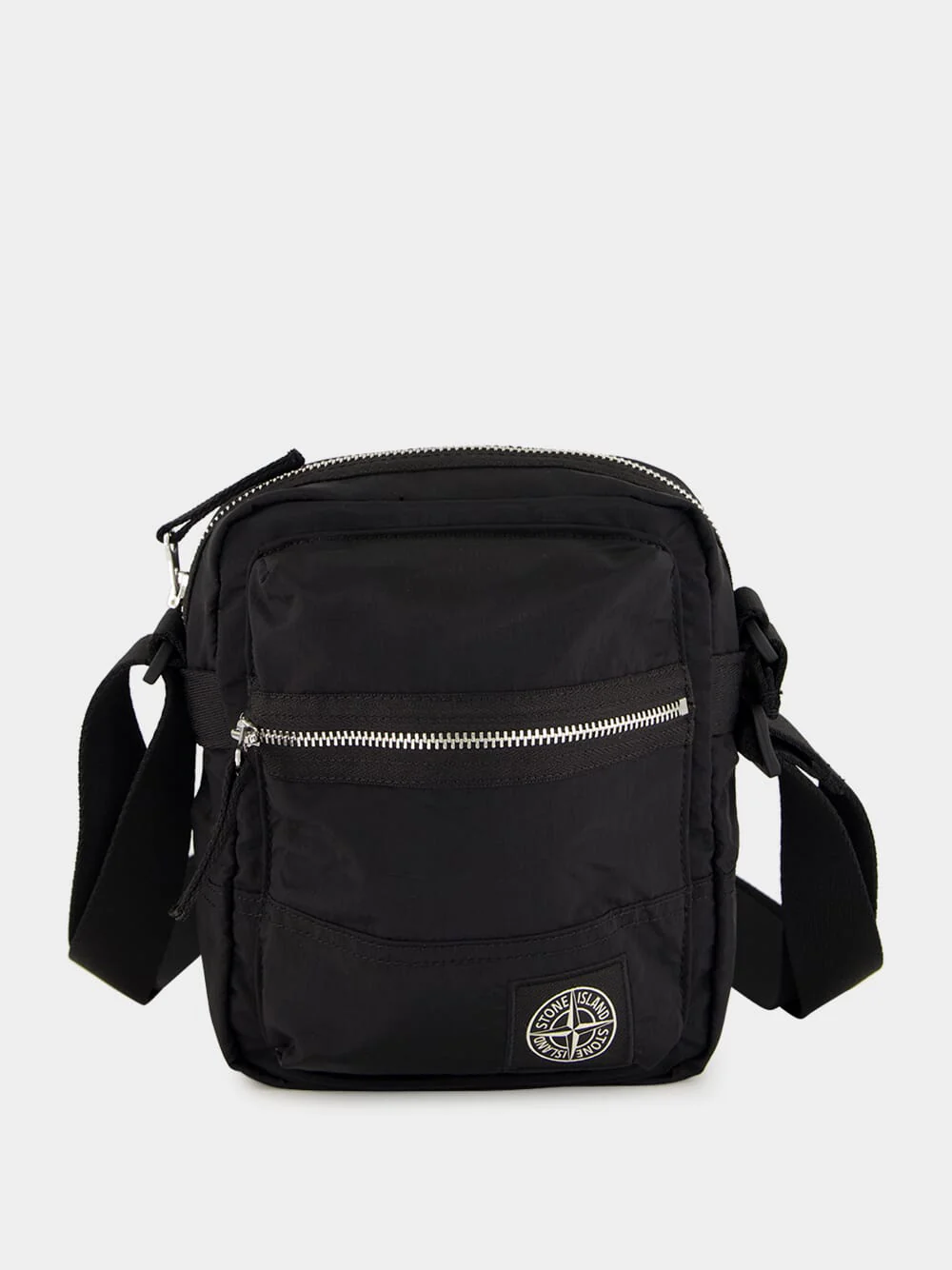 Black Coated Nylon Metal ECONYL® Pouch Bag