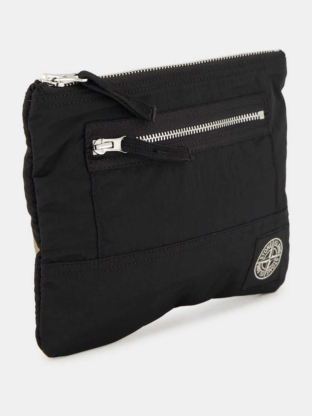Black Coated Nylon Metal ECONYL® Pouch - Image 3