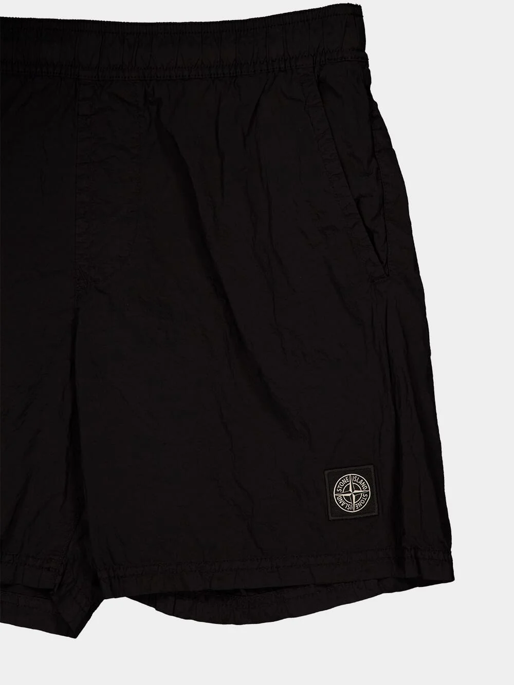 Black Compass Patch Swim Shorts - Image 3