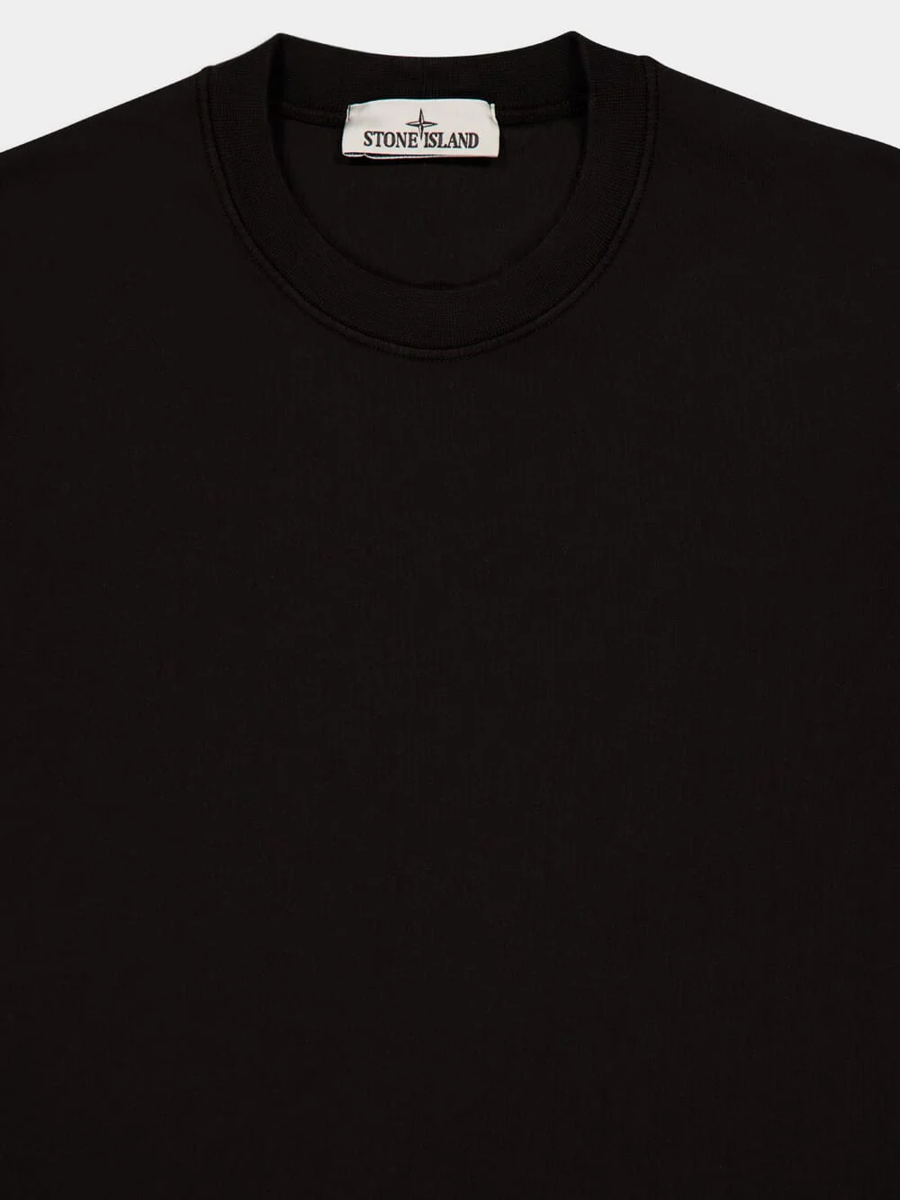 Black Crewneck Cotton Sweatshirt - Image 3