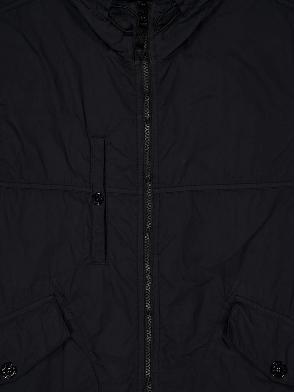 Black Ghost Nylon Hooded Parka Jacket - Image 3