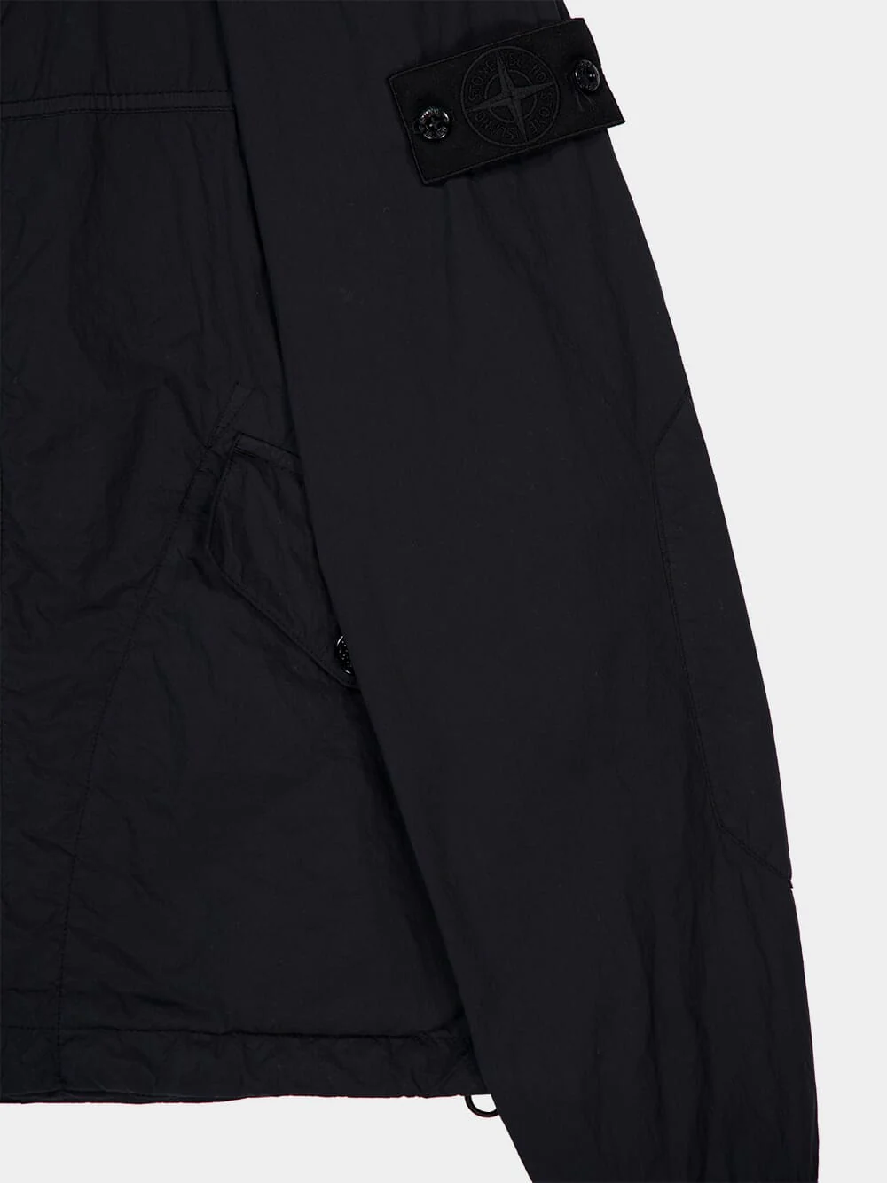 Black Ghost Nylon Hooded Parka Jacket - Image 4