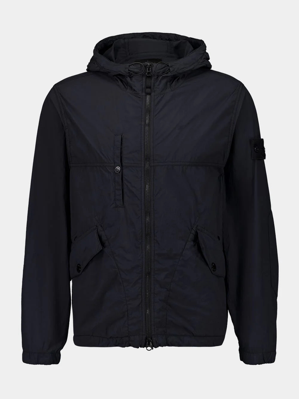 Black Ghost Nylon Hooded Parka Jacket - Image 5