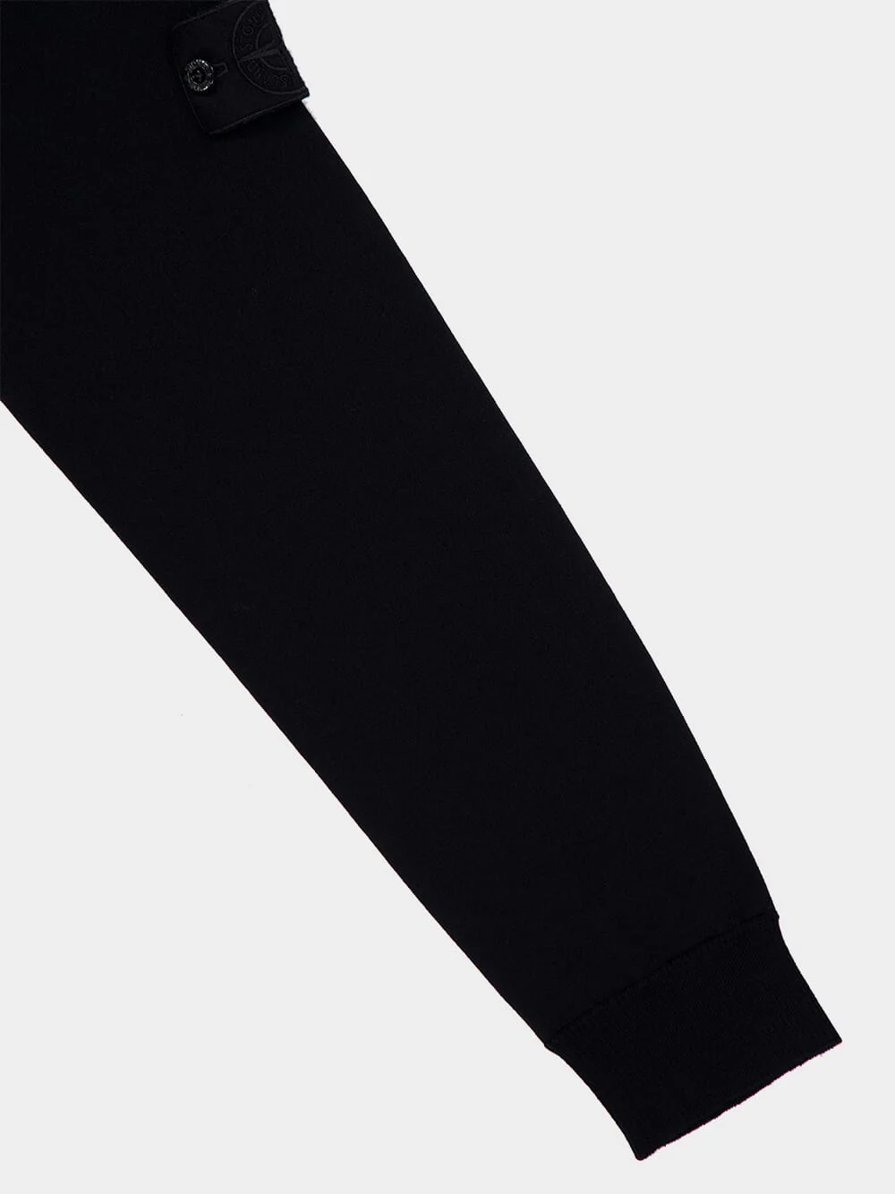 Black Long Sleeve Virgin Wool Polo Shirt - Image 4
