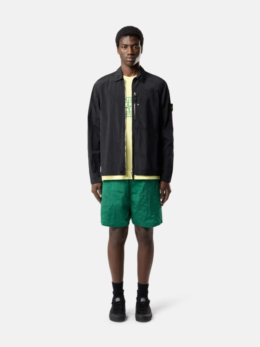 Black Nylon Metal ECONYL Overshirt