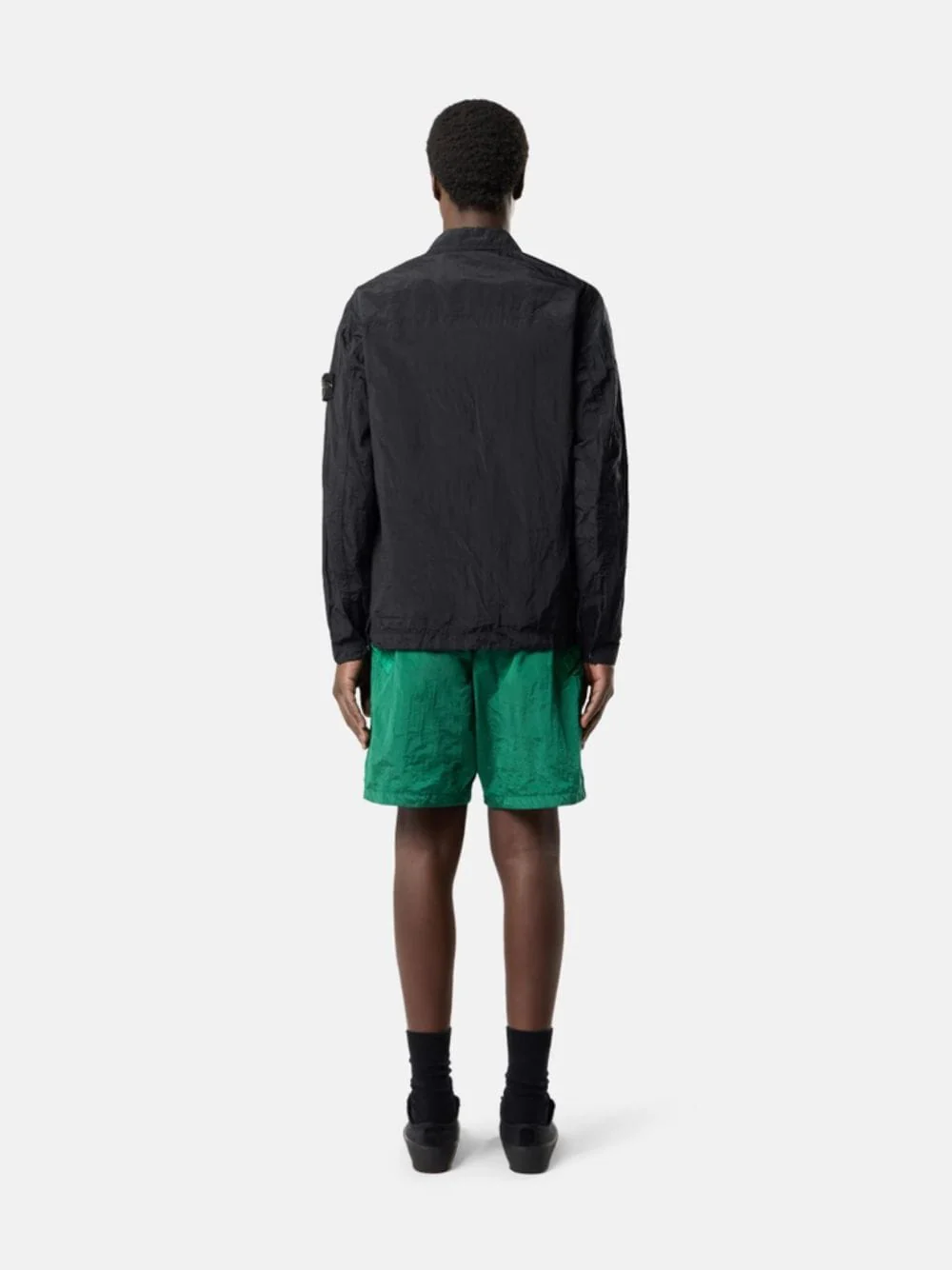 Black Nylon Metal ECONYL Overshirt - Image 3