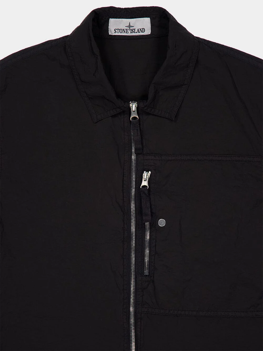 Black Nylon Metal ECONYL Overshirt - Image 5