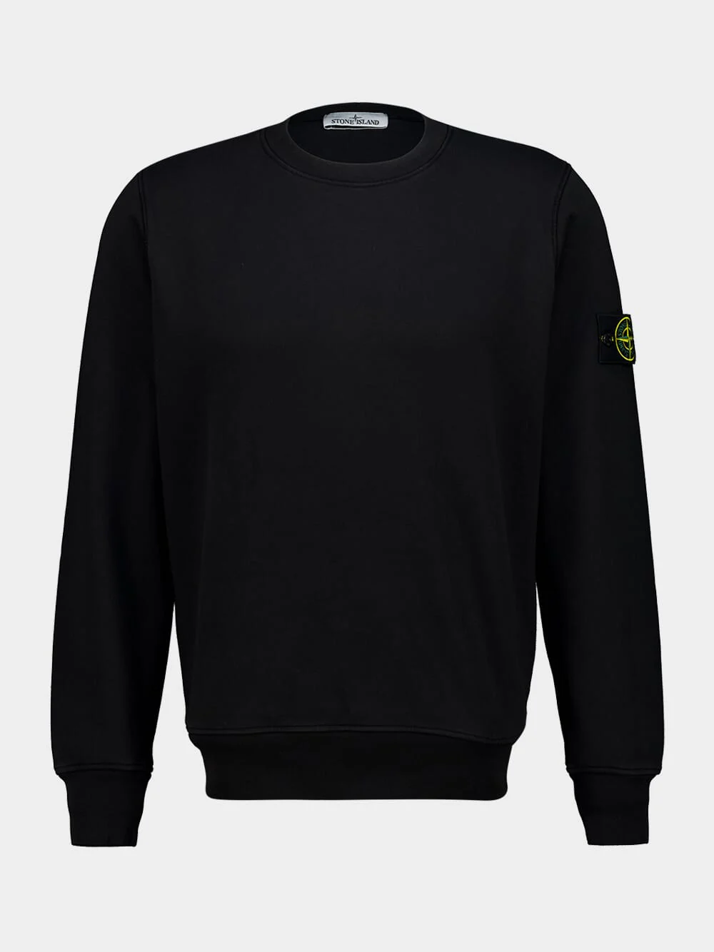 Black Organic Cotton Fleece Crewneck Sweatshirt