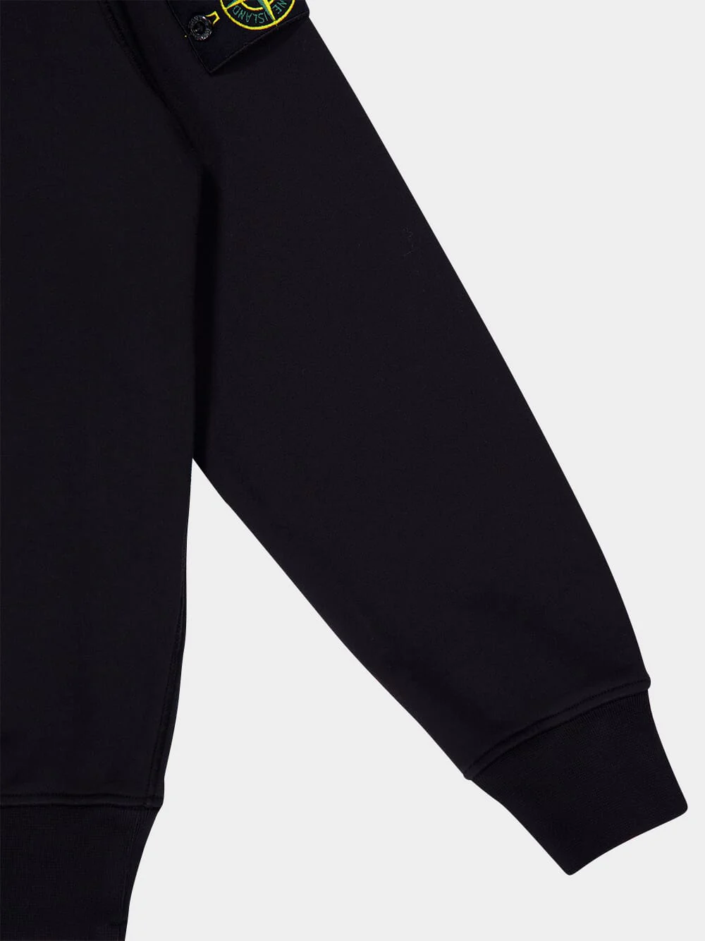 Black Organic Cotton Fleece Crewneck Sweatshirt - Image 4