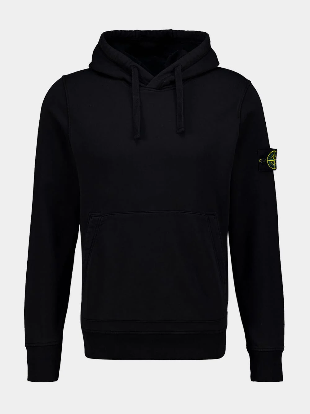 Black Organic Cotton Fleece Hooded Sweatshirt