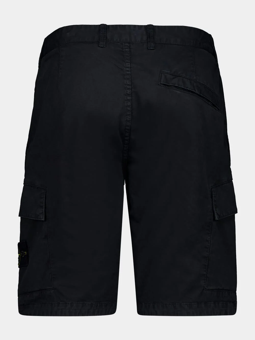 Black Organic Cotton Stretch Cargo Shorts - Image 2