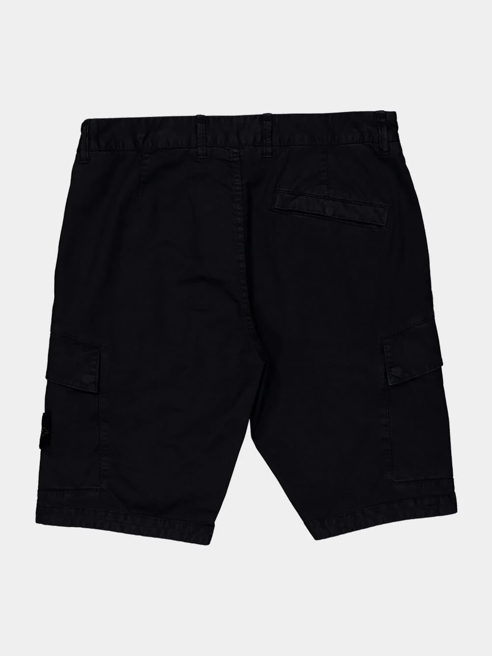 Black Organic Cotton Stretch Cargo Shorts - Image 5
