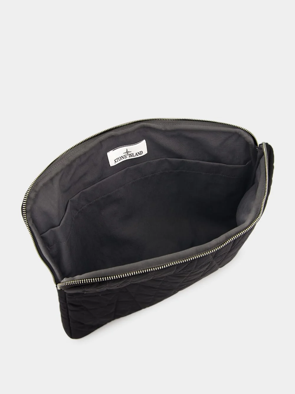 Black Quilted Nylon Metal Laptop Case - Image 4