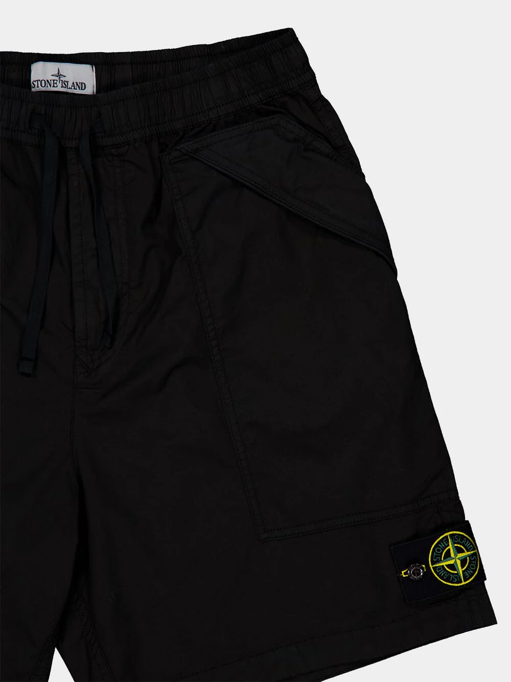 Black Regular-Fit Cotton Bermuda Shorts - Image 3