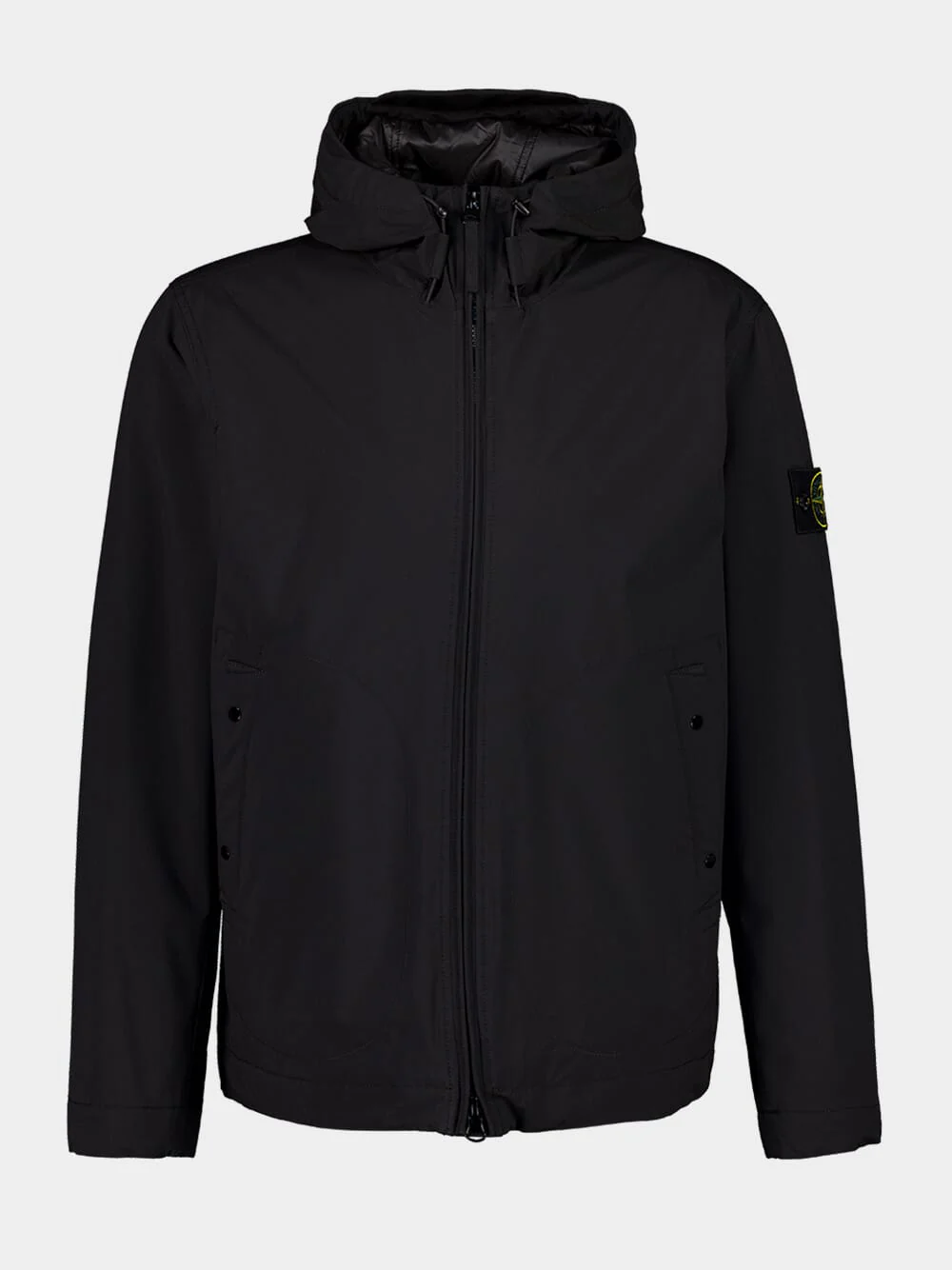 Black Soft Shell Hooded Jacket