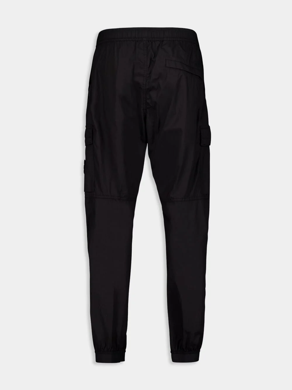 Black Stretch Cotton Cargo Trousers - Image 3