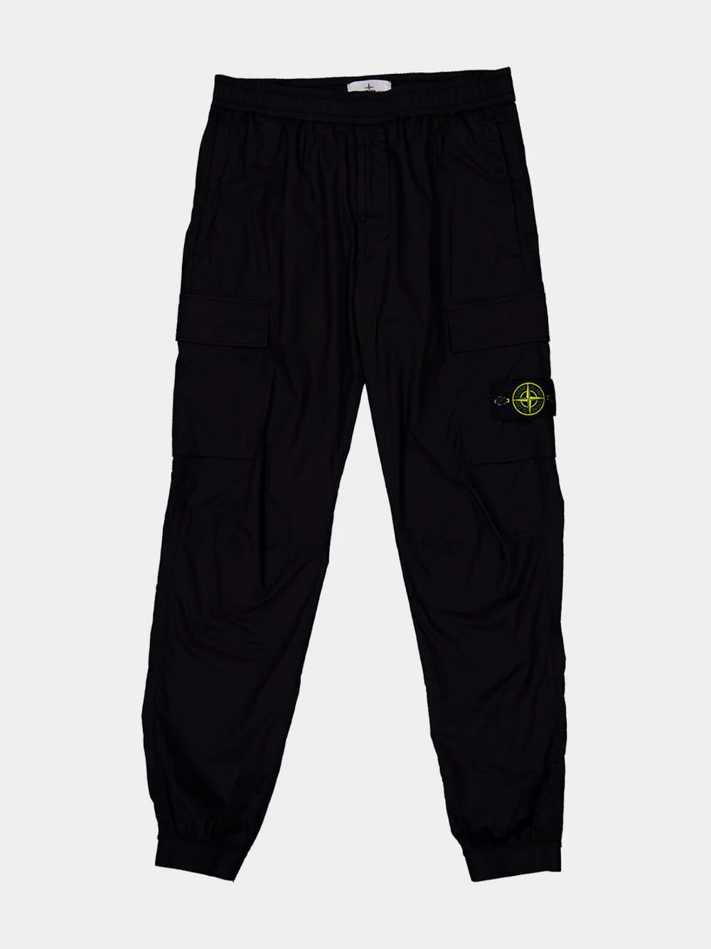 Black Stretch Cotton Cargo Trousers - Image 4