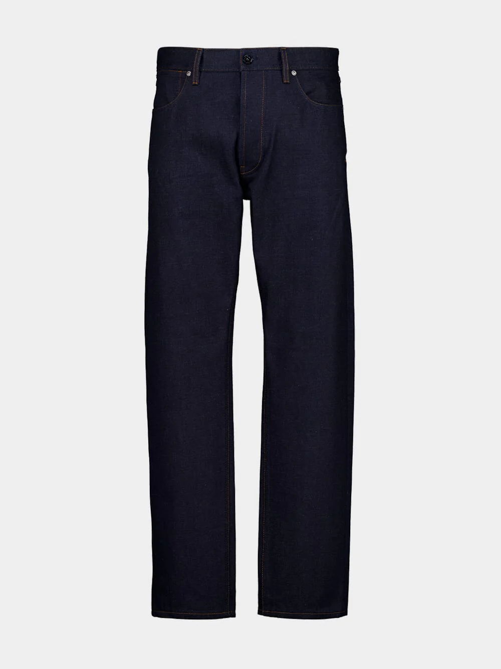 Blue Raw Cotton Trousers