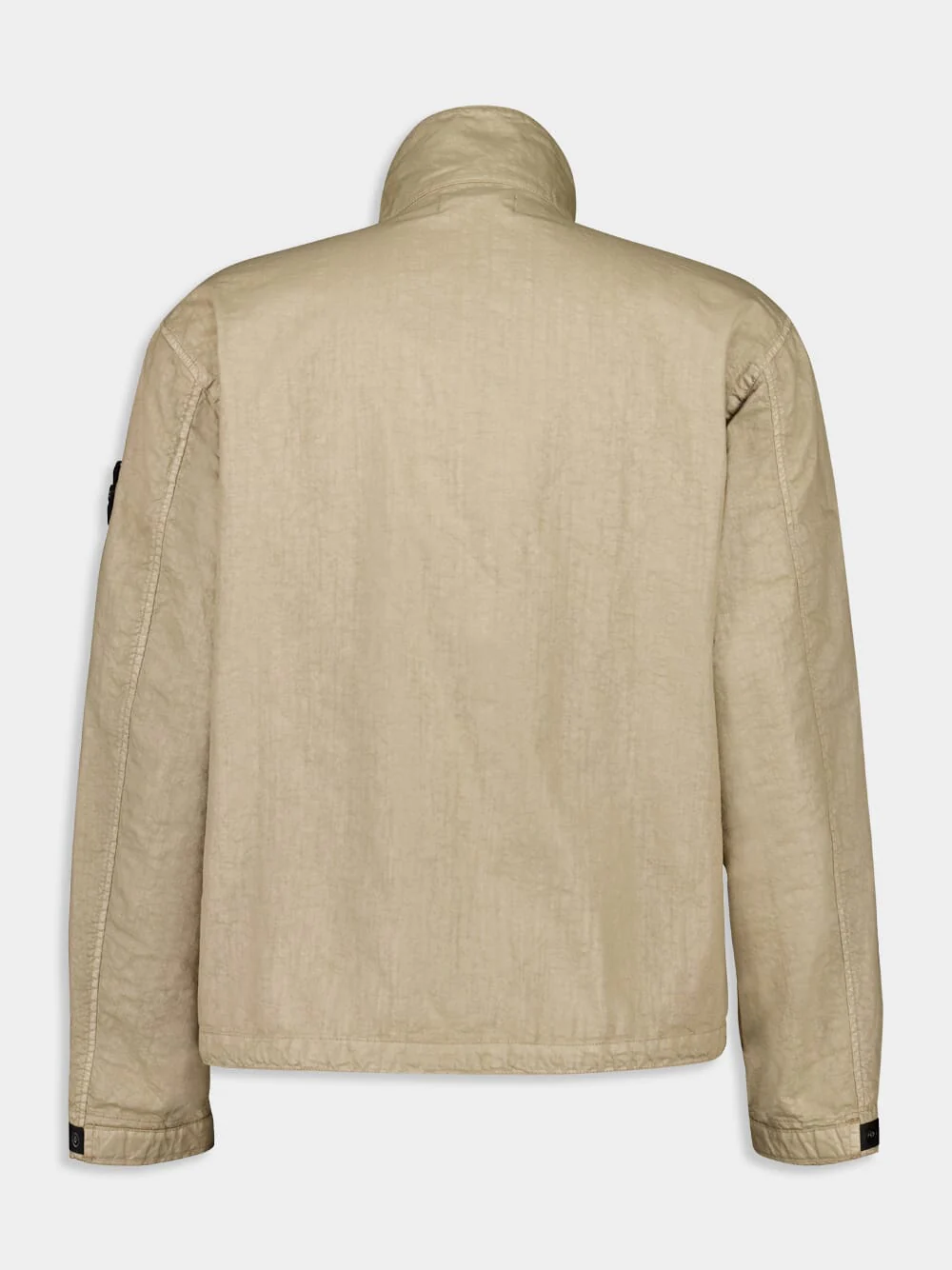 Brown High-Neck Nylon Jacket - Image 2