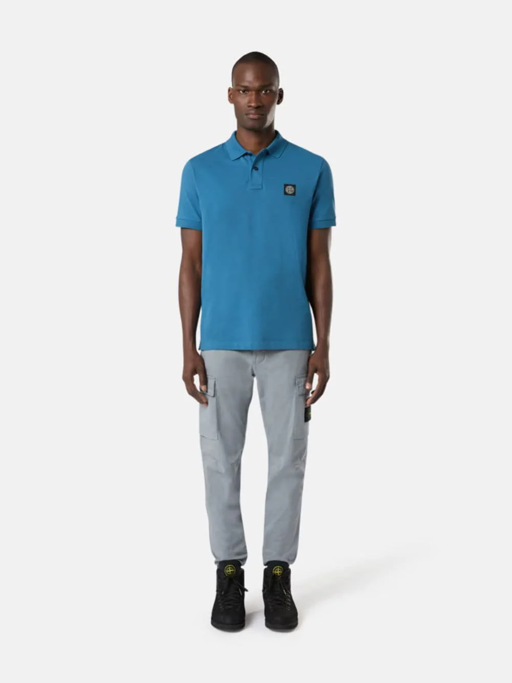 Avio Blue Slim Fit Short Sleeve Polo Shirt - Image 2