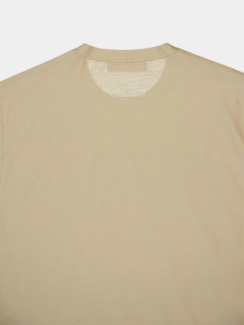 Beige Ghost Cotton T-Shirt - Image 4