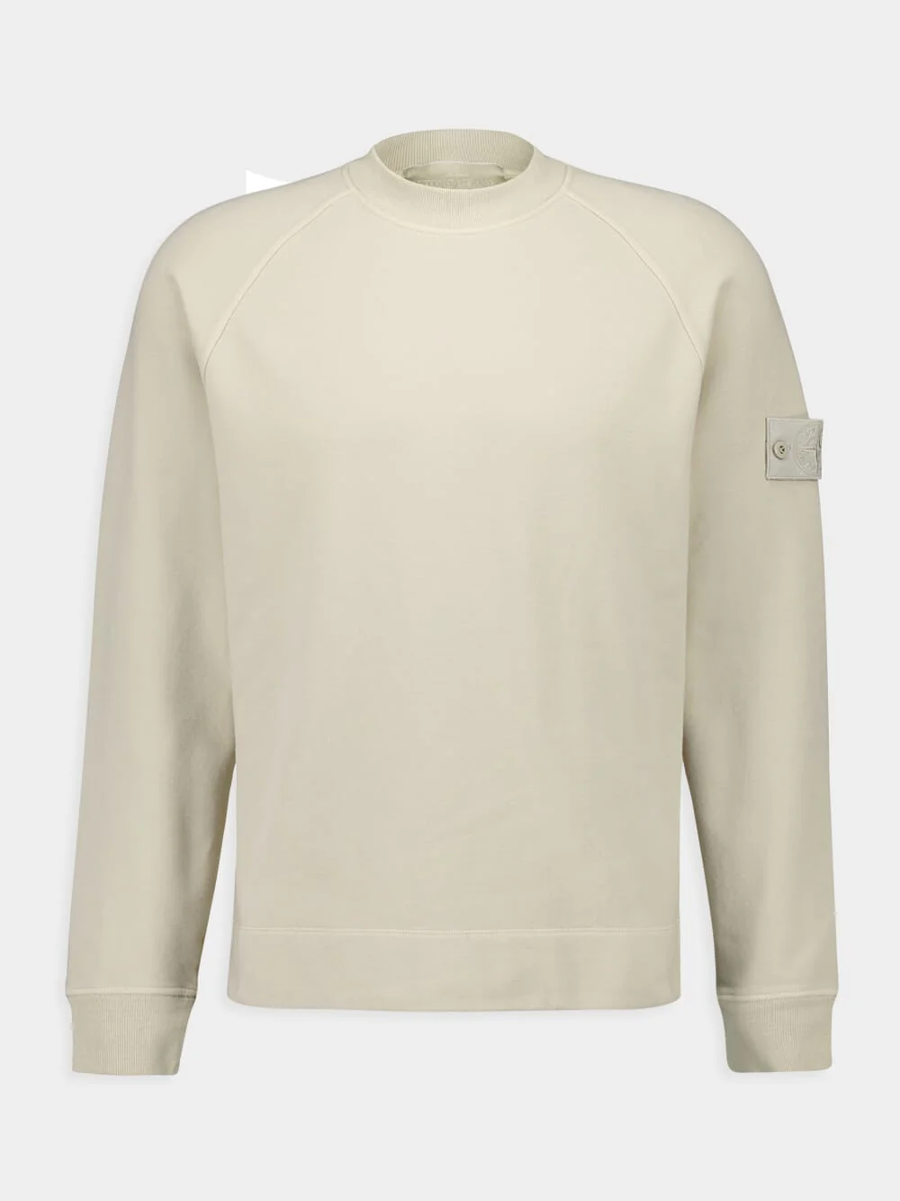 Beige Logo Patch Sweatshirt - Image 2