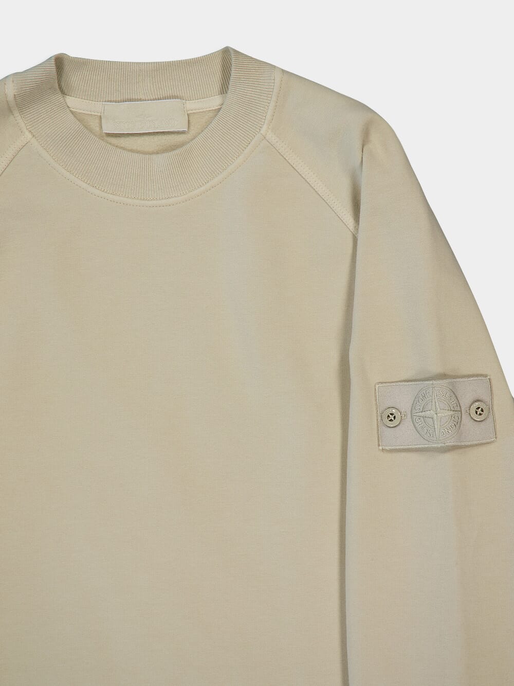 Beige Logo Patch Sweatshirt - Image 3