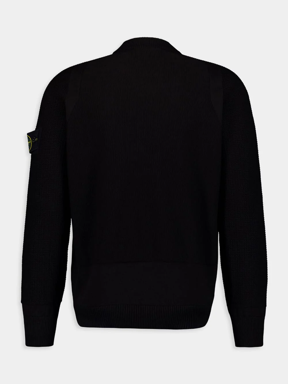 Black Organic Cotton Crewneck Knit - Image 2