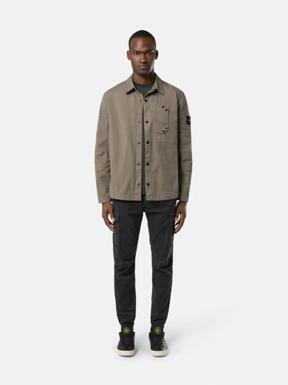 Black Regular Tapered Fit Cargo Pants - Image 2