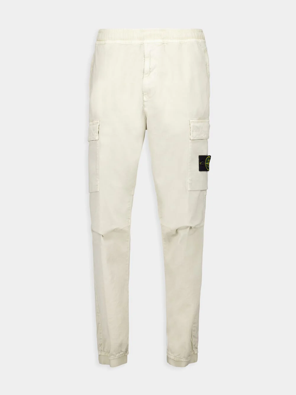 Cream Regular Tapered Fit Cargo Pants