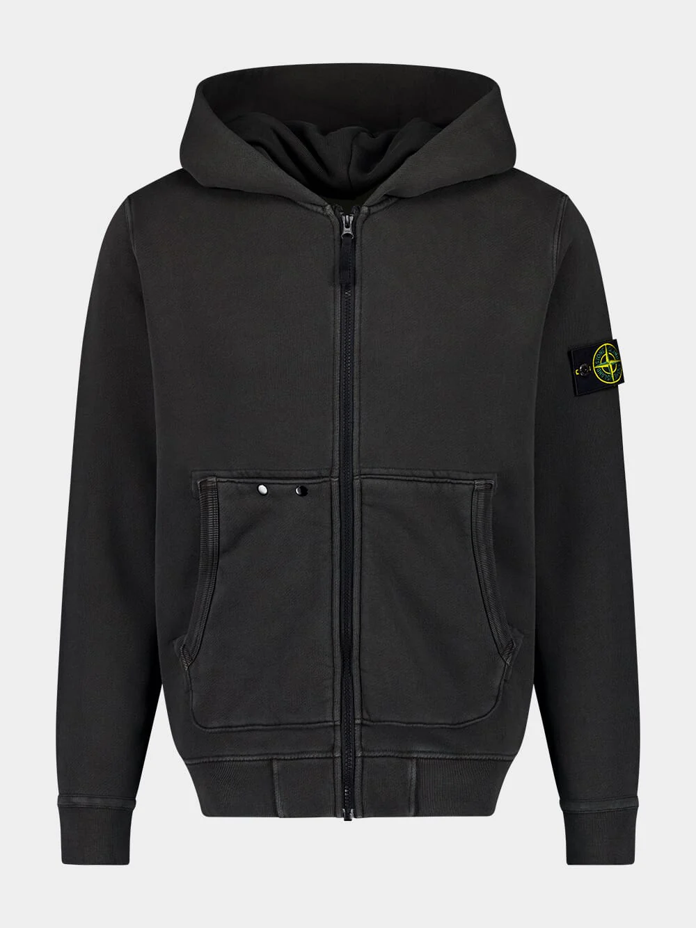 Grey Organic Cotton Zip Sweatshirt